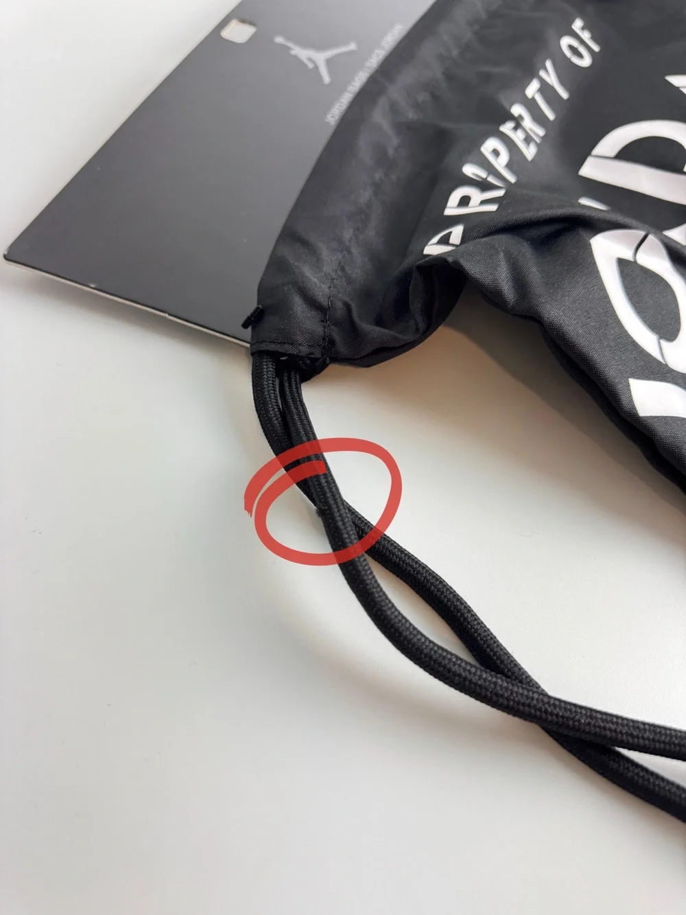 Nike Air Jordan Black Drawstring Gym Sack